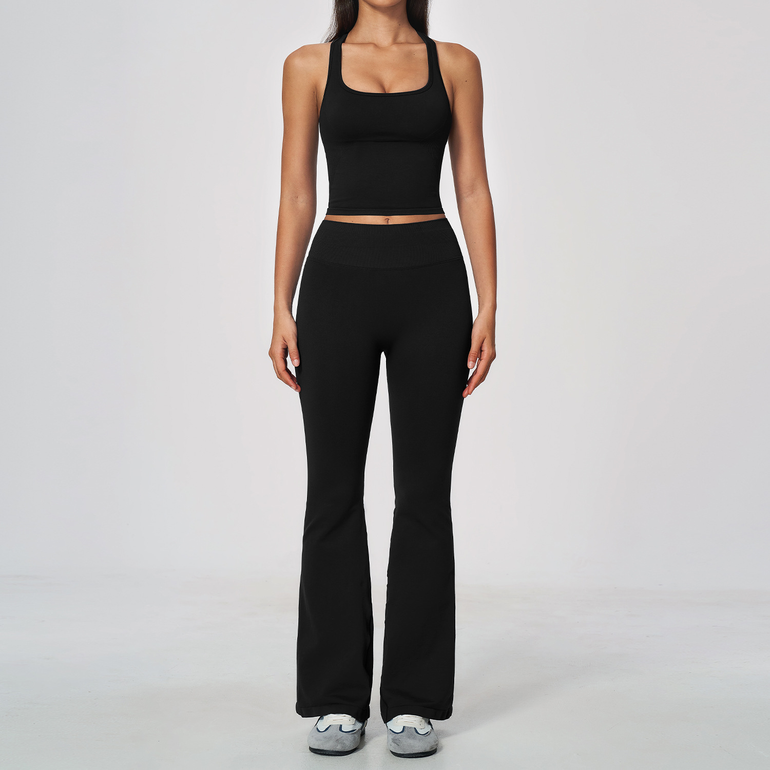 Women 2 Piece Yoga Set Racerba - огляд і ціна Seamless Ribbed Workout Tank Top