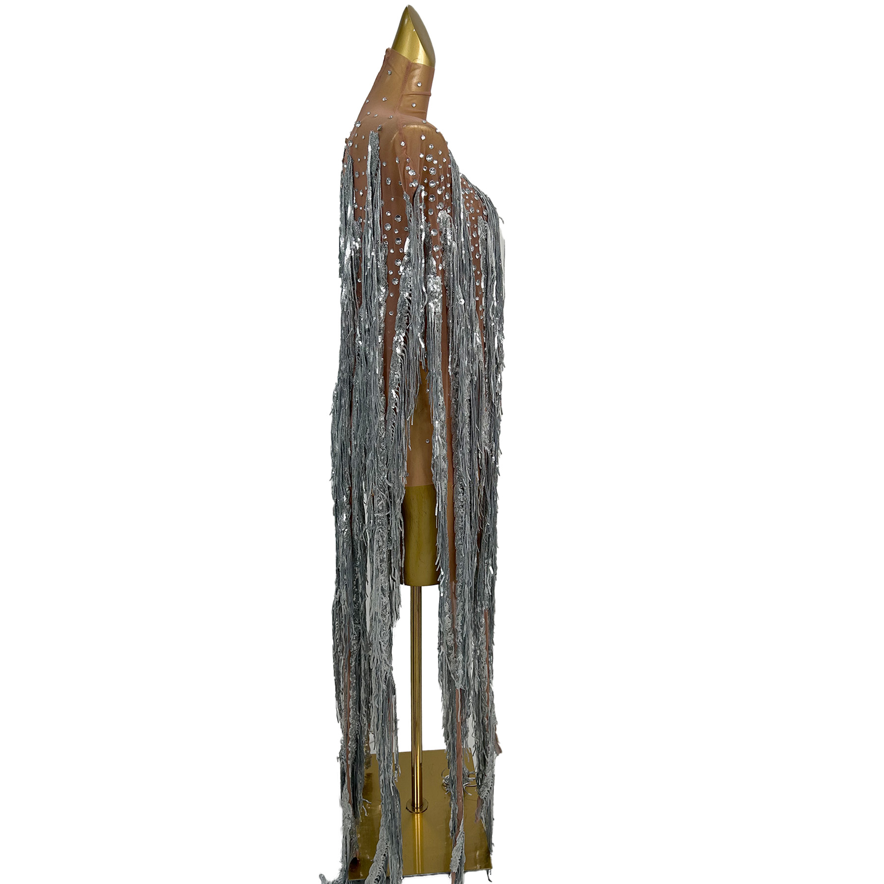 yusanBar See Through Mesh Outf - огляд і ціна Sparkly Rhinestone Club Party Dress
