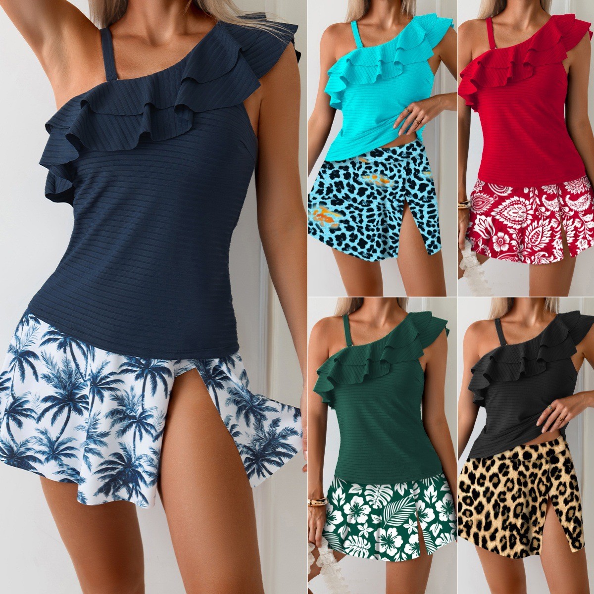 Woman Tankini Swimwear Sleevel - огляд і ціна Skirts