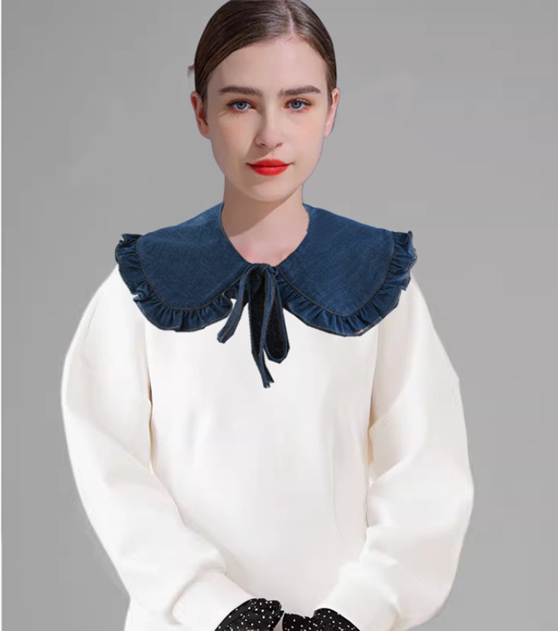 Sweet Blue Denim Ruffle False  - огляд і ціна Blouses