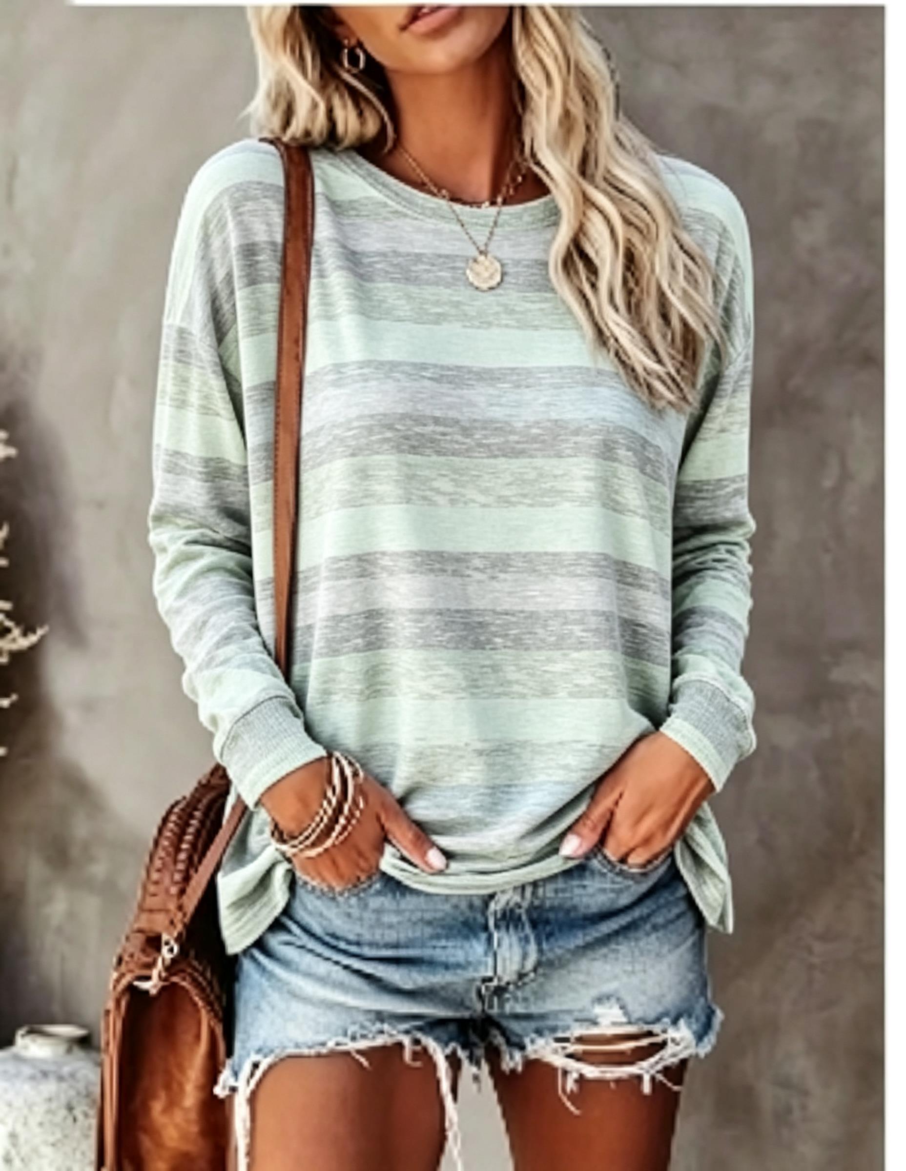 Women Long Sleeve T‑Shirt Vint - огляд і ціна Blouses