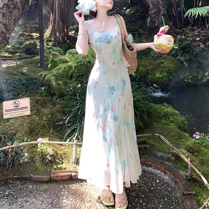 Kawaii Sweet Y2k Japanese Midi - огляд і ціна French Vintage Floral Midi Dress