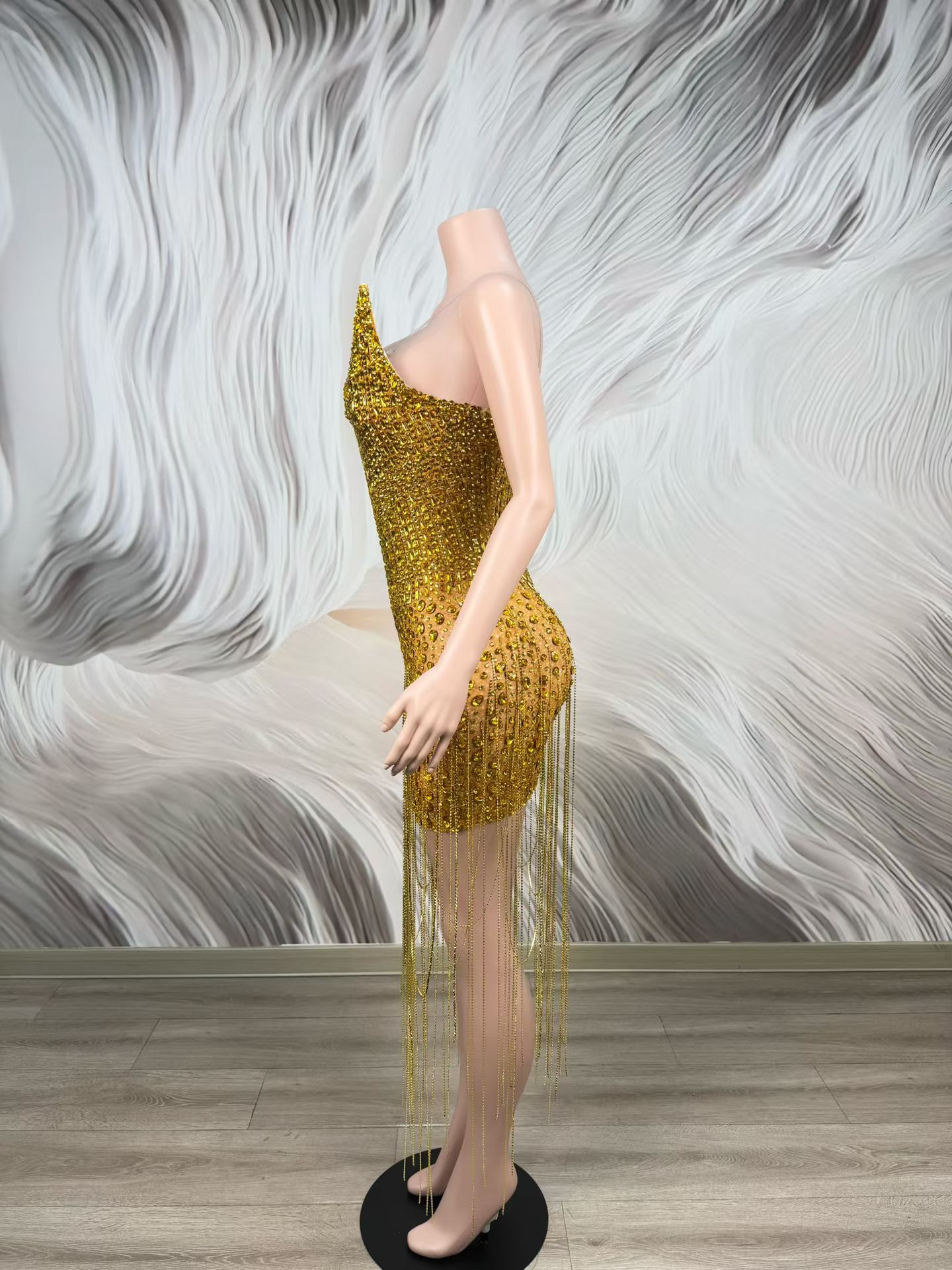 Birthday Celebrate Party Gold  - огляд і ціна Sparkly Rhinestone Club Party Dress