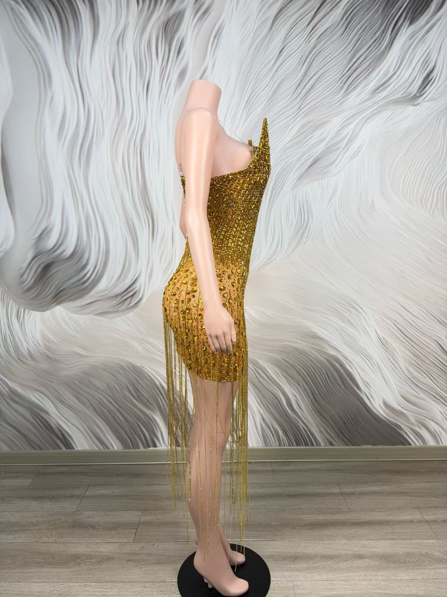 Birthday Celebrate Party Gold  - огляд і ціна Sparkly Rhinestone Club Party Dress