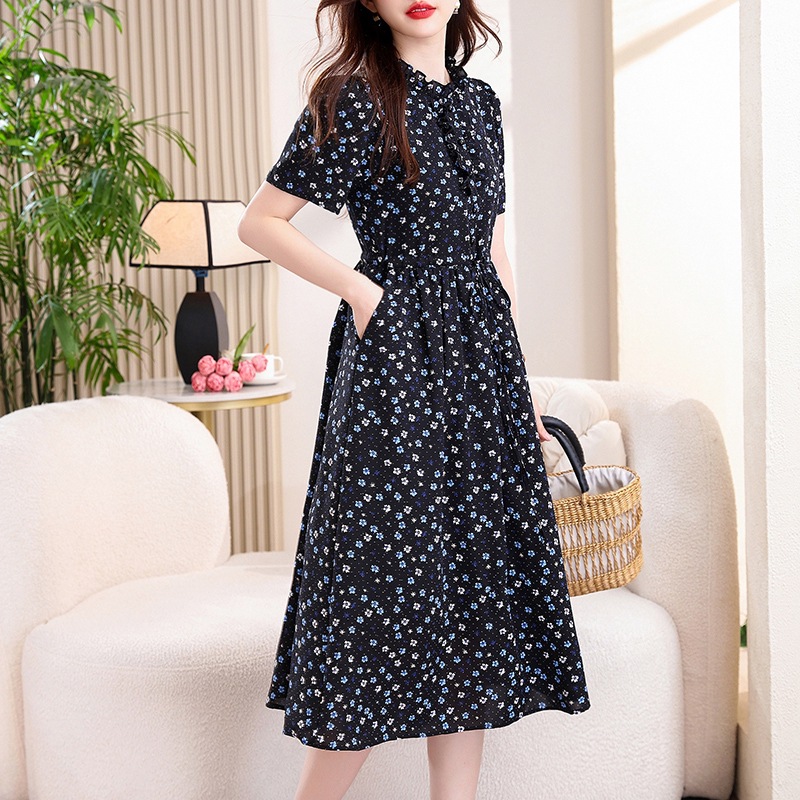 Vintage Navy Blue Floral Print - огляд і ціна French Vintage Floral Midi Dress
