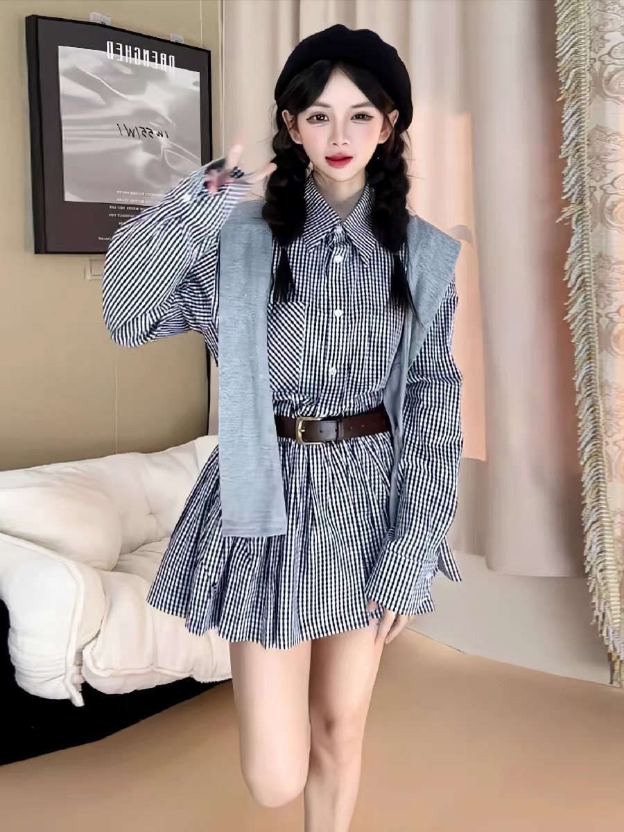 Early Autumn Korean Style Shir - огляд і ціна Korean Style A Line Shirt Dress