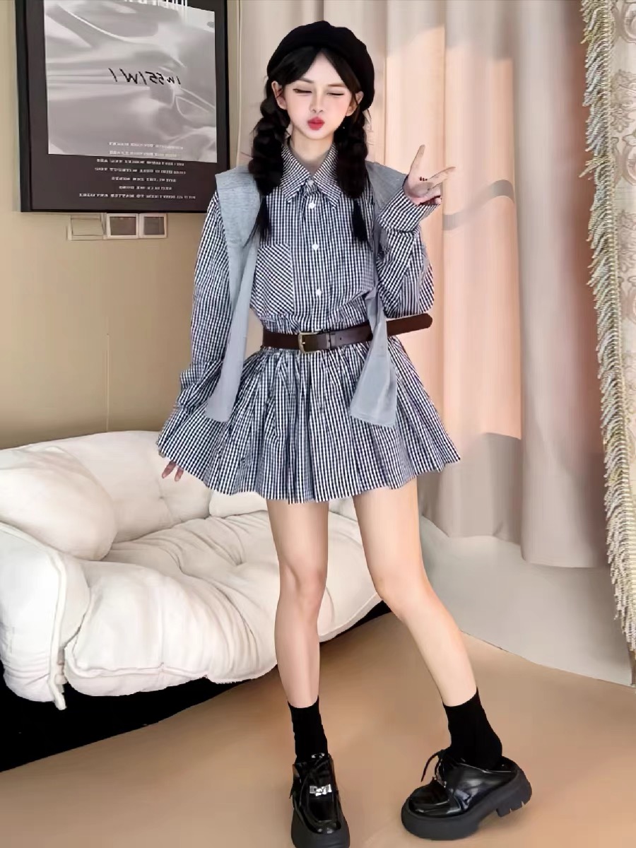 Early Autumn Korean Style Shir - огляд і ціна Korean Style A Line Shirt Dress