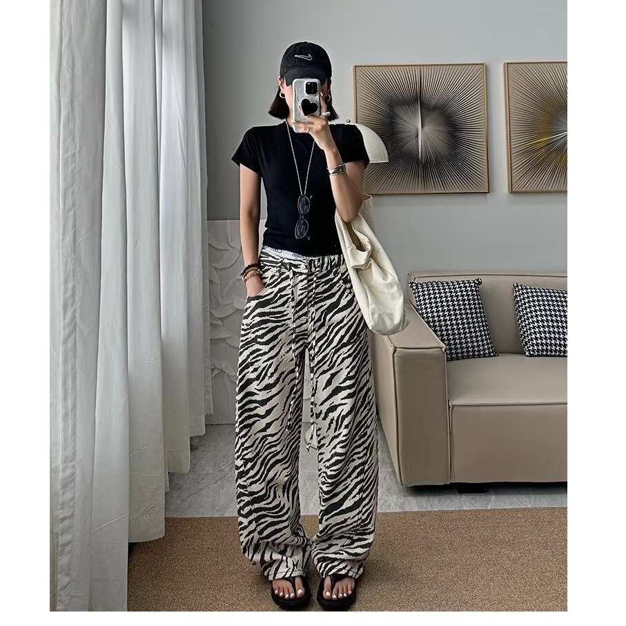 Zebra Pattern Women Jeans Vint - огляд і ціна Jeans