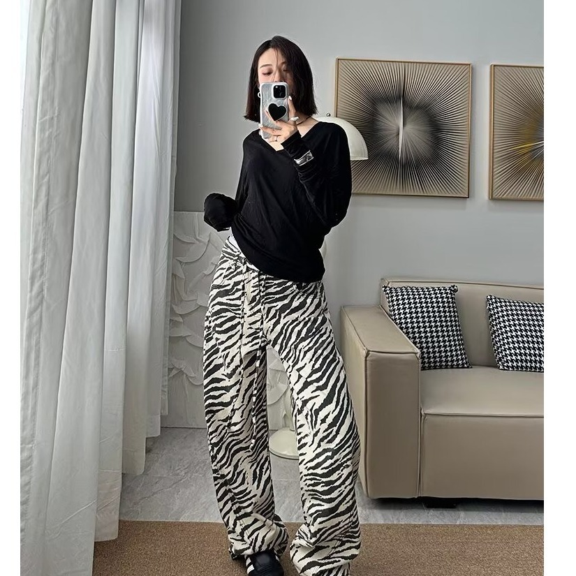 Zebra Pattern Women Jeans Vint - огляд і ціна Jeans