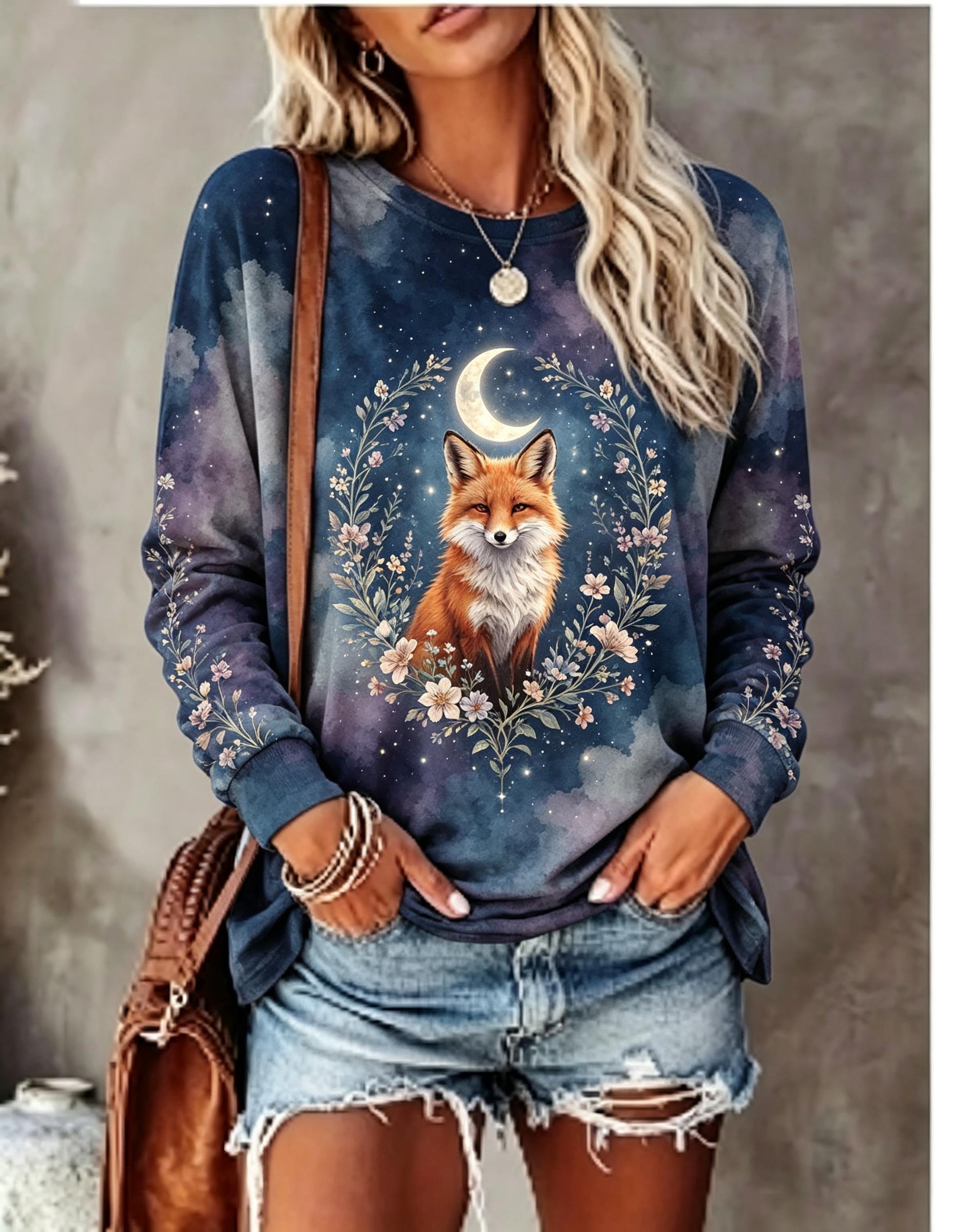 Women Long Sleeve T Shirt Howl - огляд і ціна Blouses