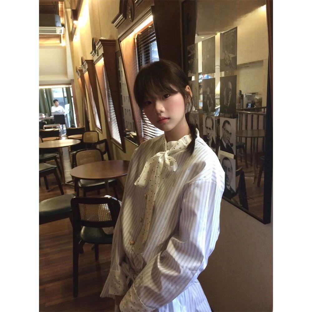 Korean Sweet School Style Stri - огляд і ціна Korean Style A Line Shirt Dress
